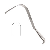 Wylie Renal Vein Retractor 13"  1" x 10" Long Horn Grip Handle