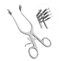 Adson Retractor 8" Straight Blunt Teeth 4x4