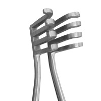 Adson Retractor 8" Straight Blunt Teeth 4x4