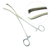 Lahey Vulsellum Forceps Curved Sidewasy  3x3 Teeth 9"
