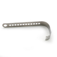 Square Surgical Retractor Blade Curved Flat 3"
