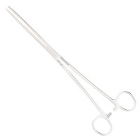 Bozeman Uterine Dressing Forceps Curved With One Large Ring 10"