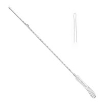 Simpson Uterine Sound Silver Plated Graduated In Inches 12 3/4"