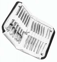 Hegar Uterine Dilator Single Ended 7" Set Of 14 In Khaki Roll Sizes 4-17 mm