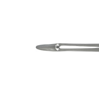 Cheron Uterine Dressing Forceps 10" Rings Angled Sideways Serrated Jaws 30X10mm