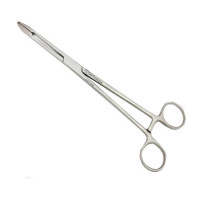 Maier Uterine Dressing Forceps Serrated Jaws 5X30 mm With Ratchet Straight Size 10"