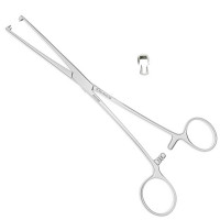 Museux Uterine Vulsellum Forceps 2x2 Teeth Size 9 1/2" Straight 8mm