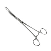 Pean Hysterectomy Forceps Curved With Longitudinal Serrations Size 10 1/4"
