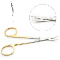 Iris Scissors Tungsten Carbide Curved 4 1/2"