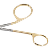 Gillies Needle Holder 4 1/2" One Large Offset Ring Tungsten Carbide Curved Tip