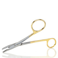 Gillies Needle Holder 4 3/4" One Large Offset Ring Tungsten Carbide Straight Tip