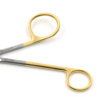 Gillies Needle Holder 5 3/4" One Large Offset Ring Tungsten Carbide Curved Tip