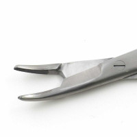 Gillies Needle Holder 5 3/4" One Large Offset Ring Tungsten Carbide Curved Tip