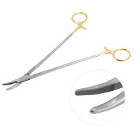 Heaney Needle Holder Curved 10" Tungsten Carbide