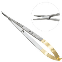 Castroviejo Needle Holder 18cm Straight Serrated