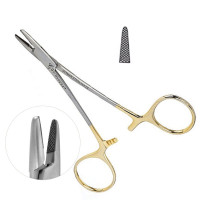 Baumgartner Needle Holder Serrated 5 1/2" Tungsten Carbide