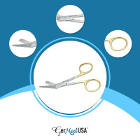 Lister Bandage Scissors 8" Large Ring - Tungsten Carbide