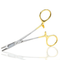Olsen Hegar Needle Holder Left Hand with Scissors 5 1/2" Tungsten Carbide Insert Jaws