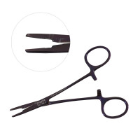 Olsen Hegar Combined Needle Holder and Scissors 5 1/2" Serrated Tungsten Carbide - Purple Coated