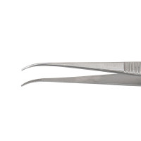 Eye Dressing Forceps Delicate Pattern Serrated 4" Half Curved Tips
