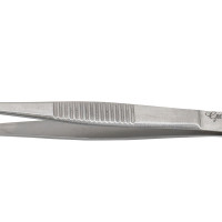 Eye Dressing Forceps Delicate Pattern Serrated 4" Half Curved Tips