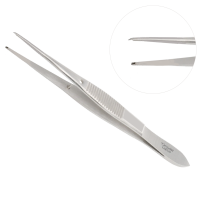 Iris Forceps 4" 1x2 Teeth Standard Straight Pattern