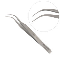 Jeweler's Forceps # 7 Swiss Style Extra Fine Tips  Curved 4 1/2"