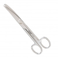 Utility Scissors Curved 6 1/2" Sharp Blunt One Serrated Blade - Extra Heavy