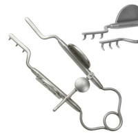 Meller Lacrimal Sac Retractor 3X3 Prongs 3mm Deep 2 7/8"