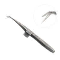 Dewecker Iris Scissors 4 1/2" Angled Sharp Sharp