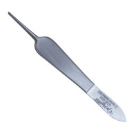 Sauer Fixation Forceps 9cm 0.4mm 1X2 Teeth Smooth Handle