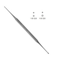 Curette Excavator 5 1/2" Double End With Holes 1.5mm and 2mm