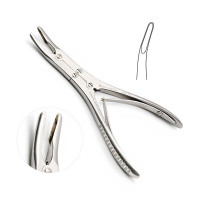 Ruskin Rongeur Curved 6" Double Action 3mm Bite