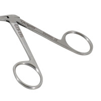 Bellucci Micro Ear Scissors  3 1/4" Shaft  5.5mm Blades Curved Left