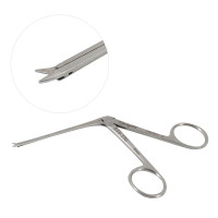 Bellucci Micro Ear Scissors  3 1/4" Shaft 3mm Blades Curved Up