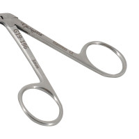 Bellucci Micro Ear Scissors  3 1/4" Shaft 3mm Blades Curved Up