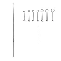 Buck Ear Curette 5 1/2" Straight Sharp Size 00 (1.5mm)