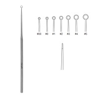 Buck Ear Curette 5 3/4" Straight Blunt Size 00 (1.5mm)