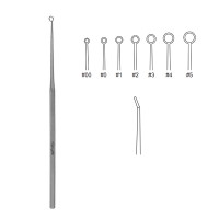 Buck Ear Curette 5 3/4" Angled Blunt Size 1 (2.5mm)