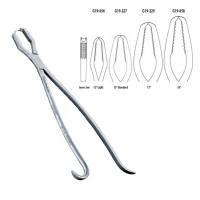 Lane Bone Forcep 13" Light 2x2 Teeth Serrated Jaws Without Ratchet