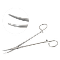 Schnidt Tonsil Hemostatic Forceps 7 1/2" Slight Curved with One Open Finger Ring