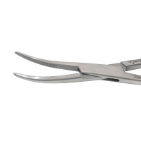 Schnidt Tonsil Hemostatic Forceps 7 1/2" Slight Curved with One Open Finger Ring