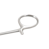 Schnidt Tonsil Hemostatic Forceps 7 1/2" Slight Curved with One Open Finger Ring