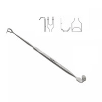 Jackson Trachea Retractor Double Ended 2 Blunt Prongs 5/16"  Wide Solid Blade 3/8"  Wide 7"