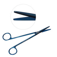 Metzenbaum Dissecting Scissors 5 3/4" Straight Blue Coated