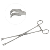 Twin Point Fragment Reduction Forceps 9 1/2" Curved with Long Ratchet