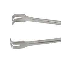 Twin Point Fragment Reduction Forceps 9 1/2" Curved with Long Ratchet