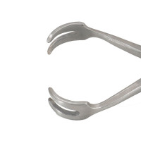 Twin Point Fragment Reduction Forceps 6 1/2" Curved with Long Ratchet