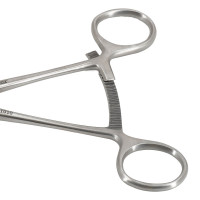 Twin Point Fragment Reduction Forceps 6 1/2" Curved with Long Ratchet