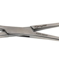 Twin Point Fragment Reduction Forceps 7" Curved with Long Ratchet